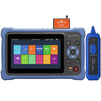 Kit de ferramentas de fibra OTDR Tester de fibra óptica 1310/1550nm 26/24dB Distância de teste 500m-100Km