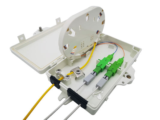 Todos montar luz cinza FTTH caixa de fibra óptica para 2pcs SC SX ou LC DX adaptador