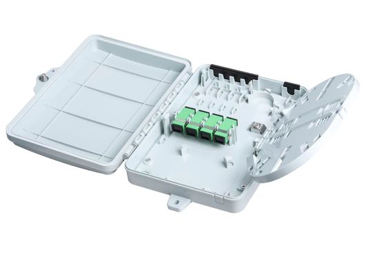 2-8 Capacidade de Fibra Caixa de terminação de fibra óptica Compatível com PLC Splitter e SC/LC Adaptador