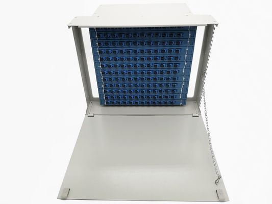 Montagem de rack de painel de patch de fibra óptica de porta única para conectores SC LC FC ST 12-144