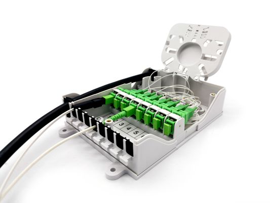 8 Portos SC Fibra Óptica Caixa de Distribuição Passa por Design em FTTH GPON CATV