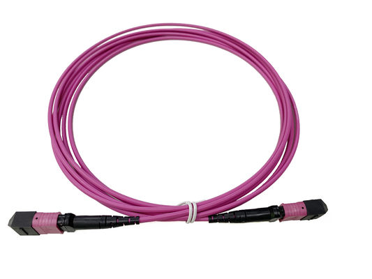 12 núcleos OM4 Fibra Óptica MTP MPO Cable Patch Cord para Ótimo Rendimento de Rede Data Center