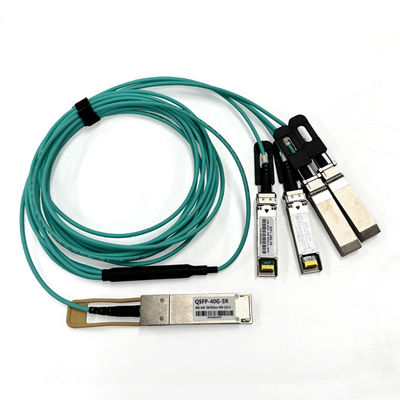 850nm 40G QSFP+ para 4 X 10G SFP+ AOC cabo óptico ativo 5m OM3 8cores módulo Sfp para cabo Sfp