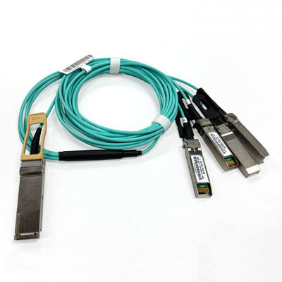 100G AOC Cable 100G QSFP28 para 4x25G SFP28 Breakout Active Optical Cable 5M OM3