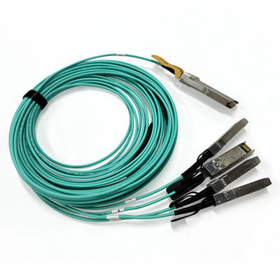 200G QSFP56 a 4 x 50G SFP56 cabo óptico ativo, cabo AOC 10M para centro de dados