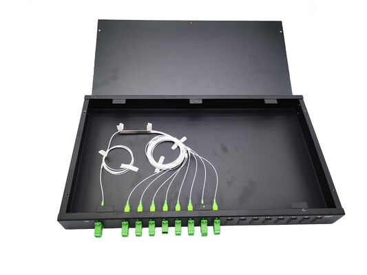 Painel de Conexão de Fibra Óptica SC de 48 Portas ODF Montado em Rack de 19 Polegadas com Painel Deslizante de Perda de Retorno de 65dB