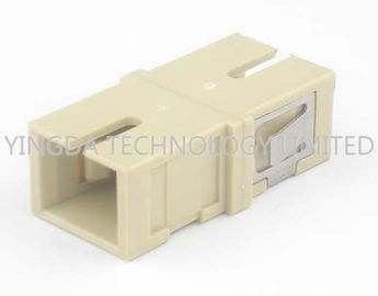 Durable OM2 Multimode Optical Fiber Coupler Without Flange SC Adapter Beige