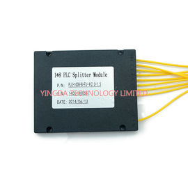 1*8 Fiber Optical Splitter Module , Plastic Box 100×80×10mm 1.5M G657A1 LSZH 2.0mm